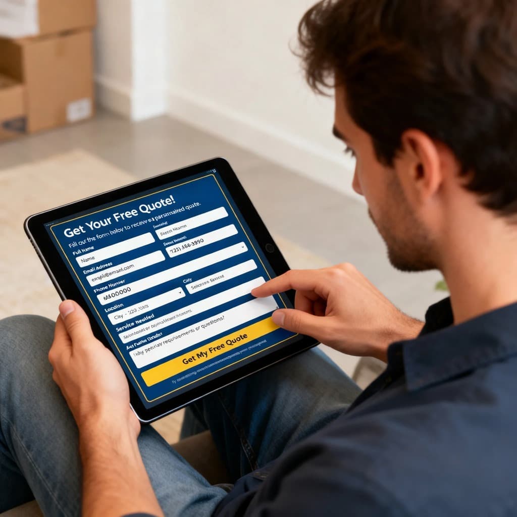 Step 1: Get a Free Quote in 60 Seconds - Professional removalist service process